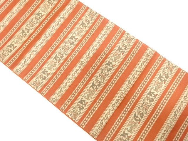 JAPANESE FUKURO OBI / UNUSED / CHIKUZEN HAKATA / WOVEN SARASA(NON-TAILORED)